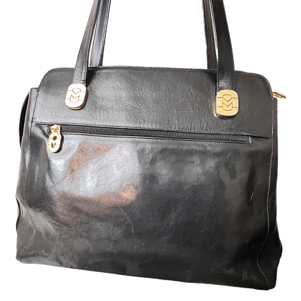 Marino Orlandi vintage leather handbag Black - Picture 4 of 9